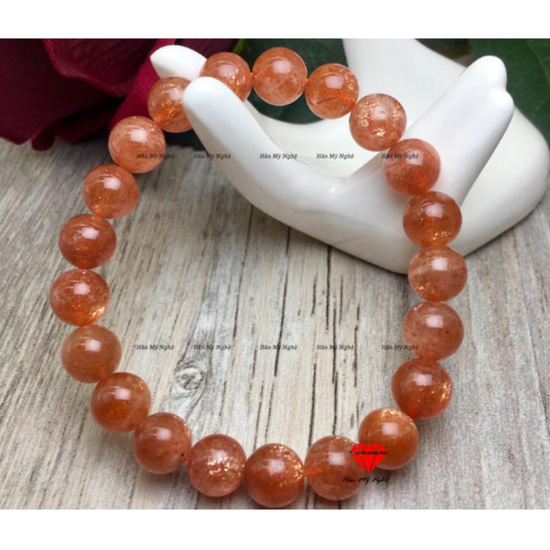 [FreeshipMAX] vòng tay đá mặt trời 10li tự nhiên- chuẩn  A