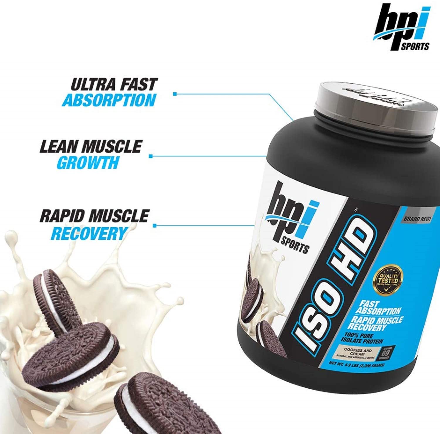 Whey Protein Isolate ISO HD BPI 5Lbs - Sữa tăng cơ giảm mỡ BPI SPORTS (2.5KG)