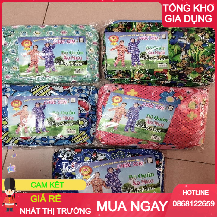 Bộ Quần áo mưa Trẻ em : Siêu bền - Siêu Nhẹ