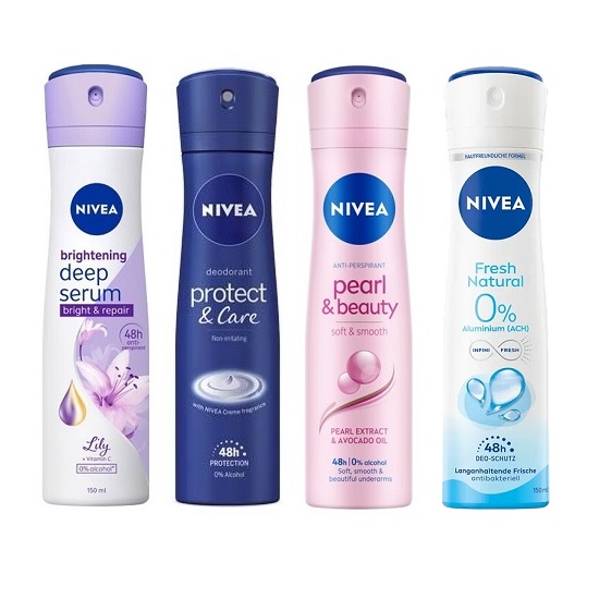 Xịt Khử Mùi Toàn Thân CHo Nữ Nivea 48h 150ml