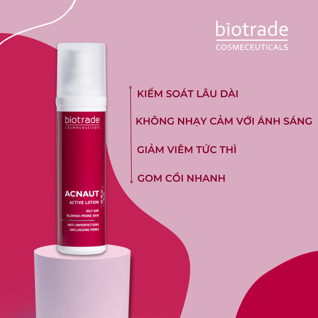 [CHÍNH HÃNG] Lotion Chấm Mụn Sưng, viêm Biotrade Acnaut Active Lotion 10ml, 60ml