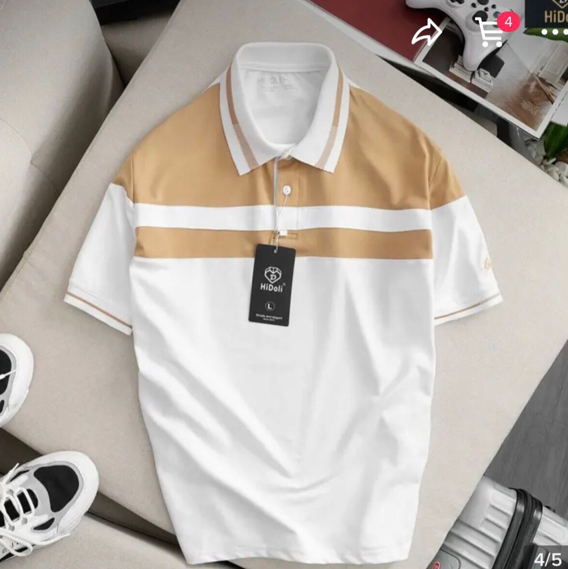 Áo thun-áo phông nam tay ngắn cổ bẻ 100% thun cotton cao cấp dg shop ms411