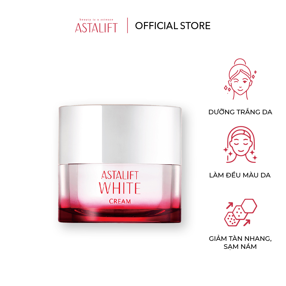 [ TẶNG 1 TÚI QUÀ DU XUÂN 10 MÓN] Kem Dưỡng Trắng Da ASTALIFT White Cream 30g