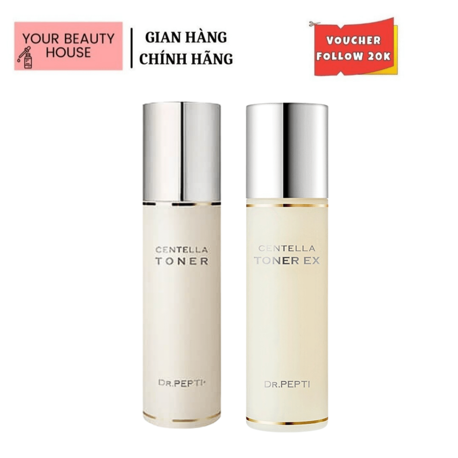Mẫu mới - toner giúp căng bóng da centella toner ex- dr.pepti