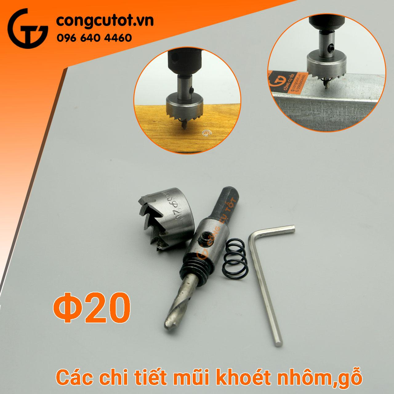 Mũi khoét lỗ nhôm các cỡ 16-30mm