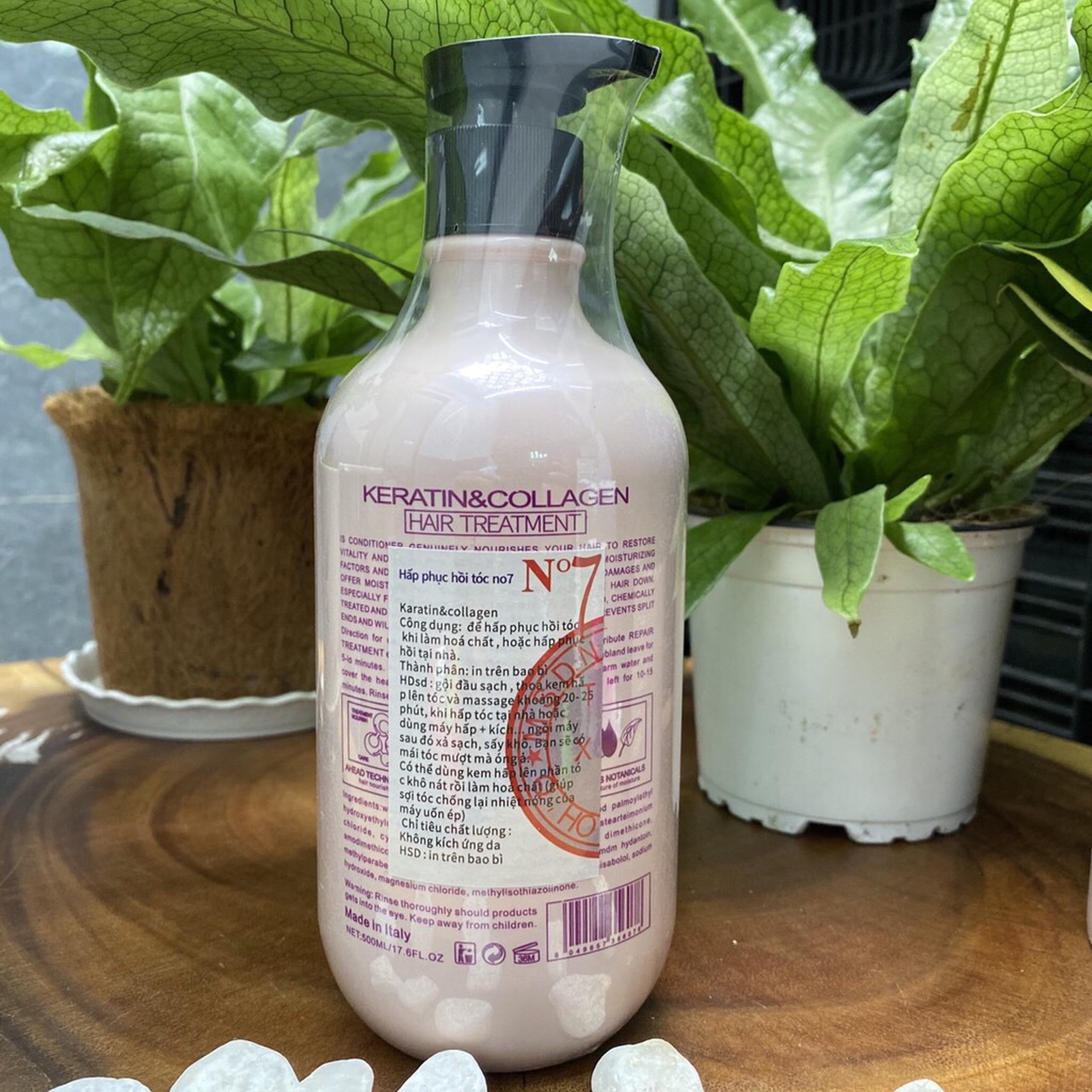 [HCM]Kem ủ tóc phục hồi N7 Keratin Protein mềm mượt 500ml