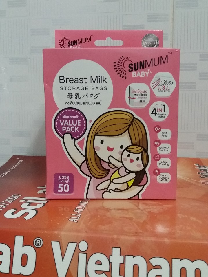 Túi trữ sữa cho bé SunMum (hộp 50 túi - 250ml)