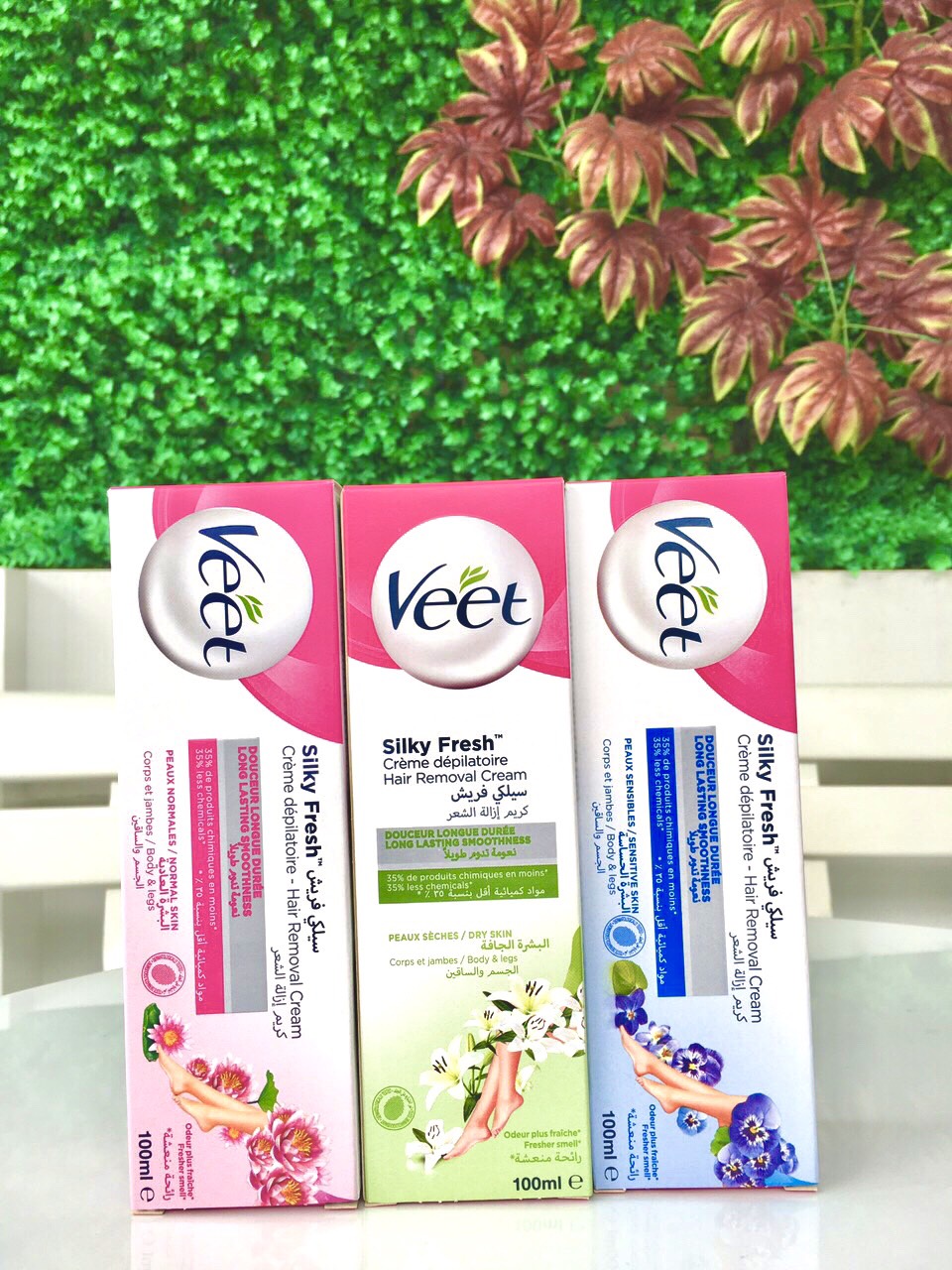 Kem tẩy lông veet tuýp xanh da nhạy cảm 100ml