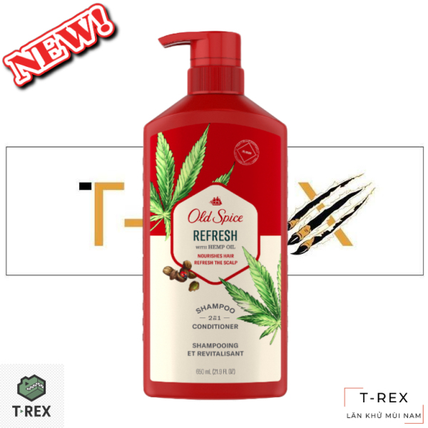 [HCM]Dầu Gội Xả Old Spice Refresh 2 in 1 with Hemp Seed Oil 650ML giá rẻ