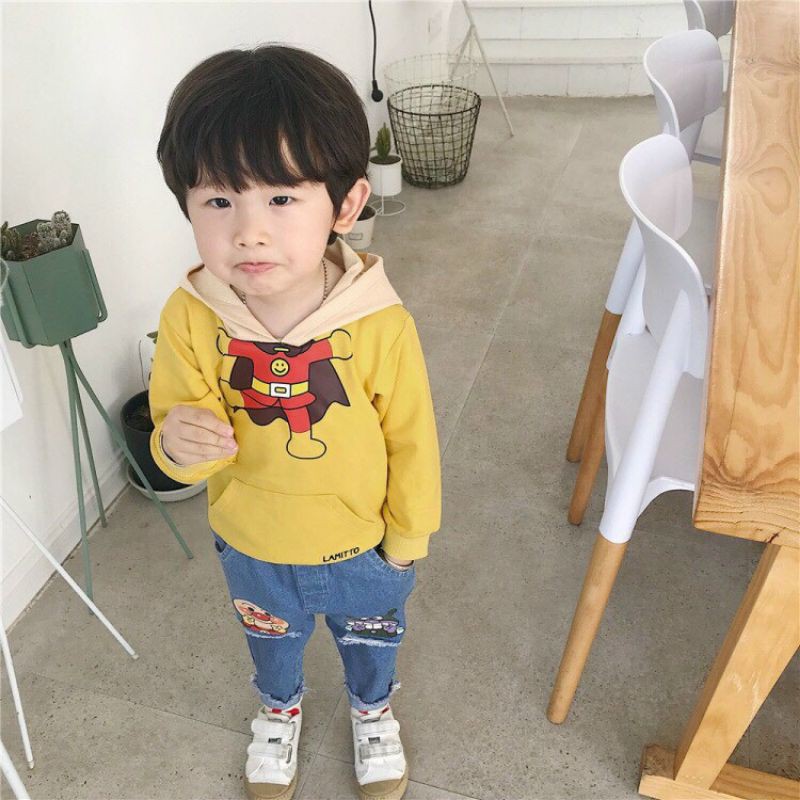 Áo Nỉ Mũ Tai Cho Bé