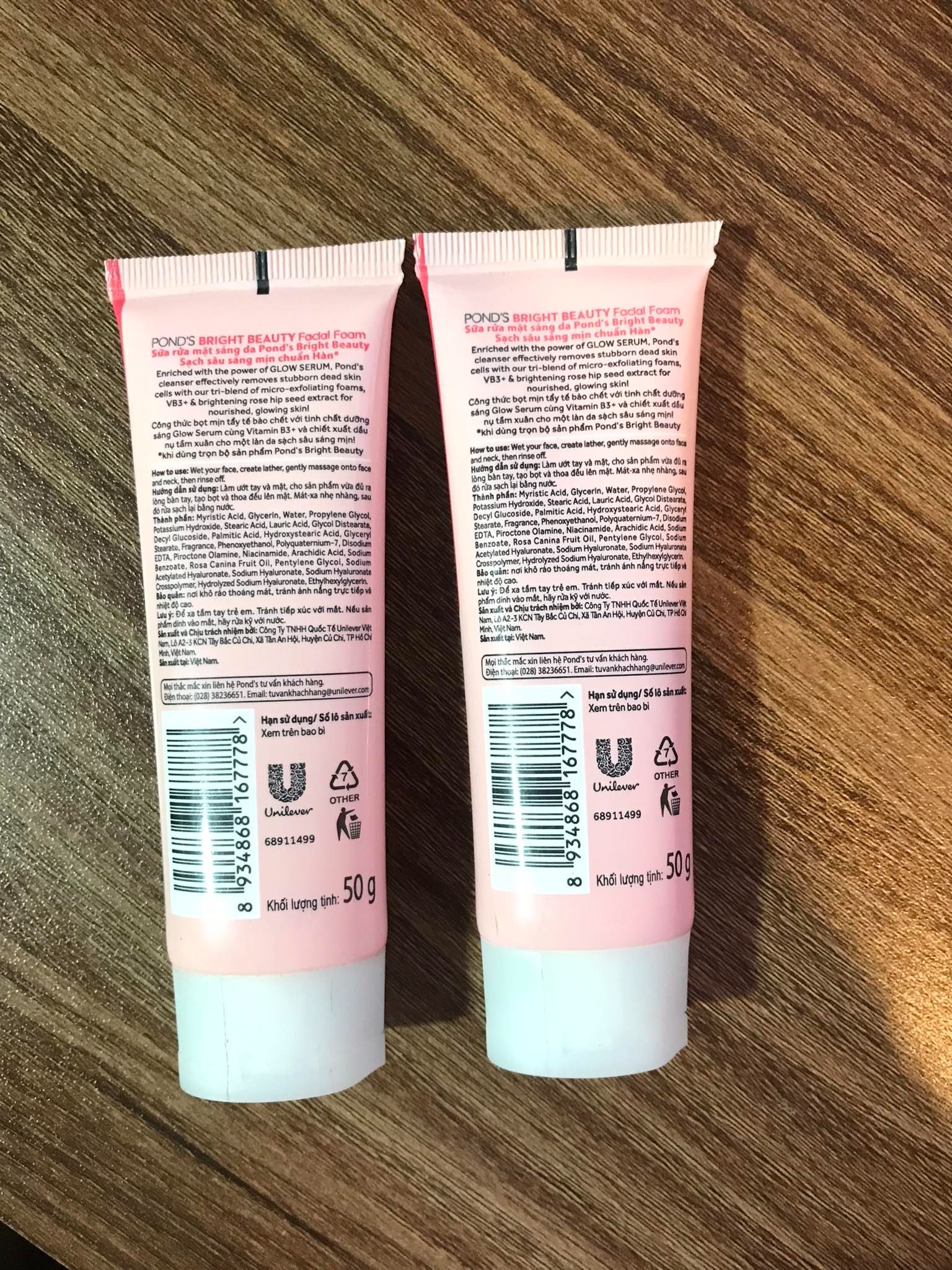 [Chính Hãng] Sữa Rửa Mặt Làm Sáng Da Pond's hồng (50g)