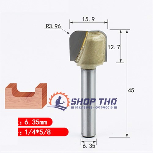 Mũi phay Tideway đánh rãnh bo tròn LC0501