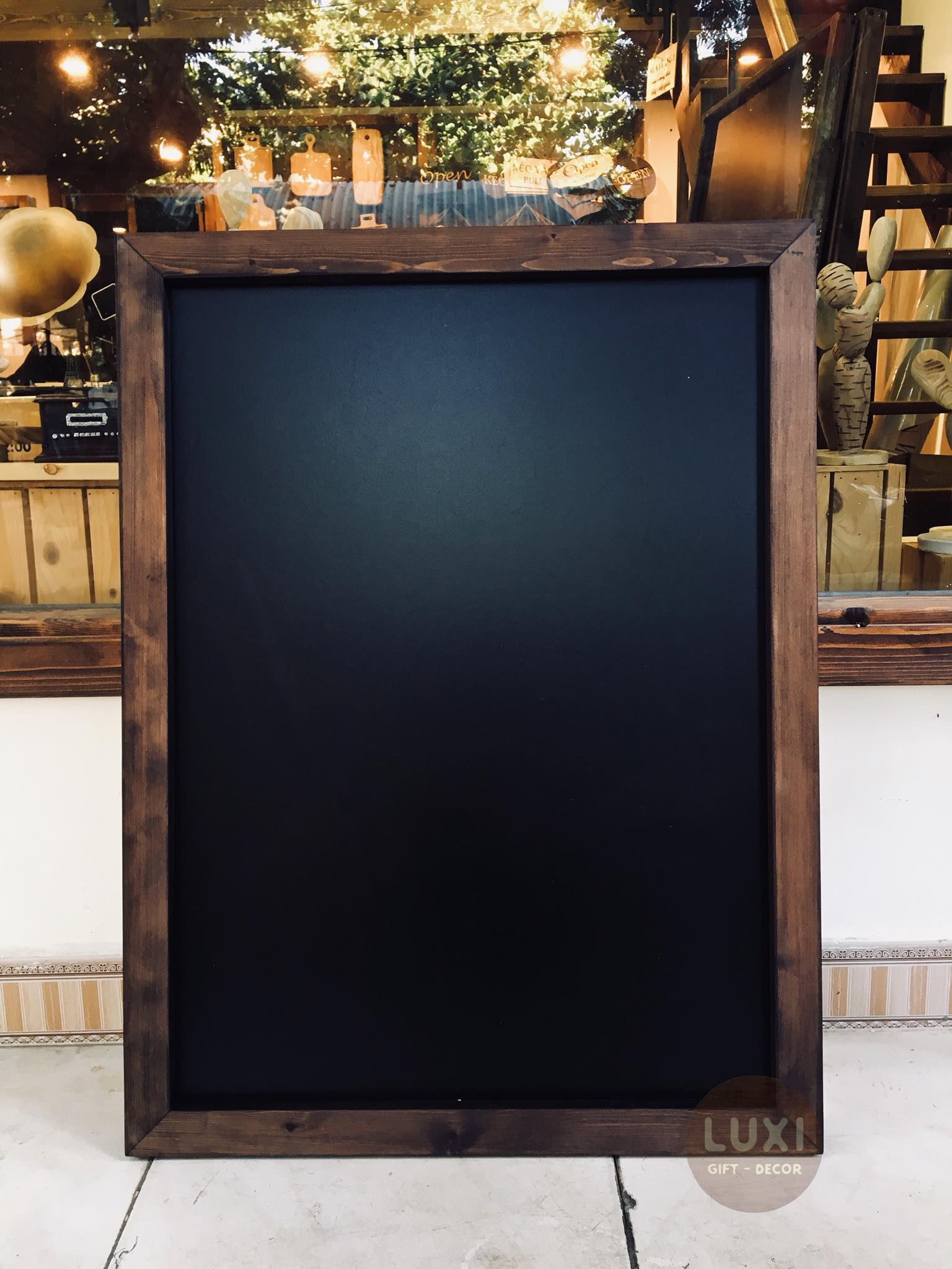 Bảng đen MENU viết phấn không chân - LUXI decor