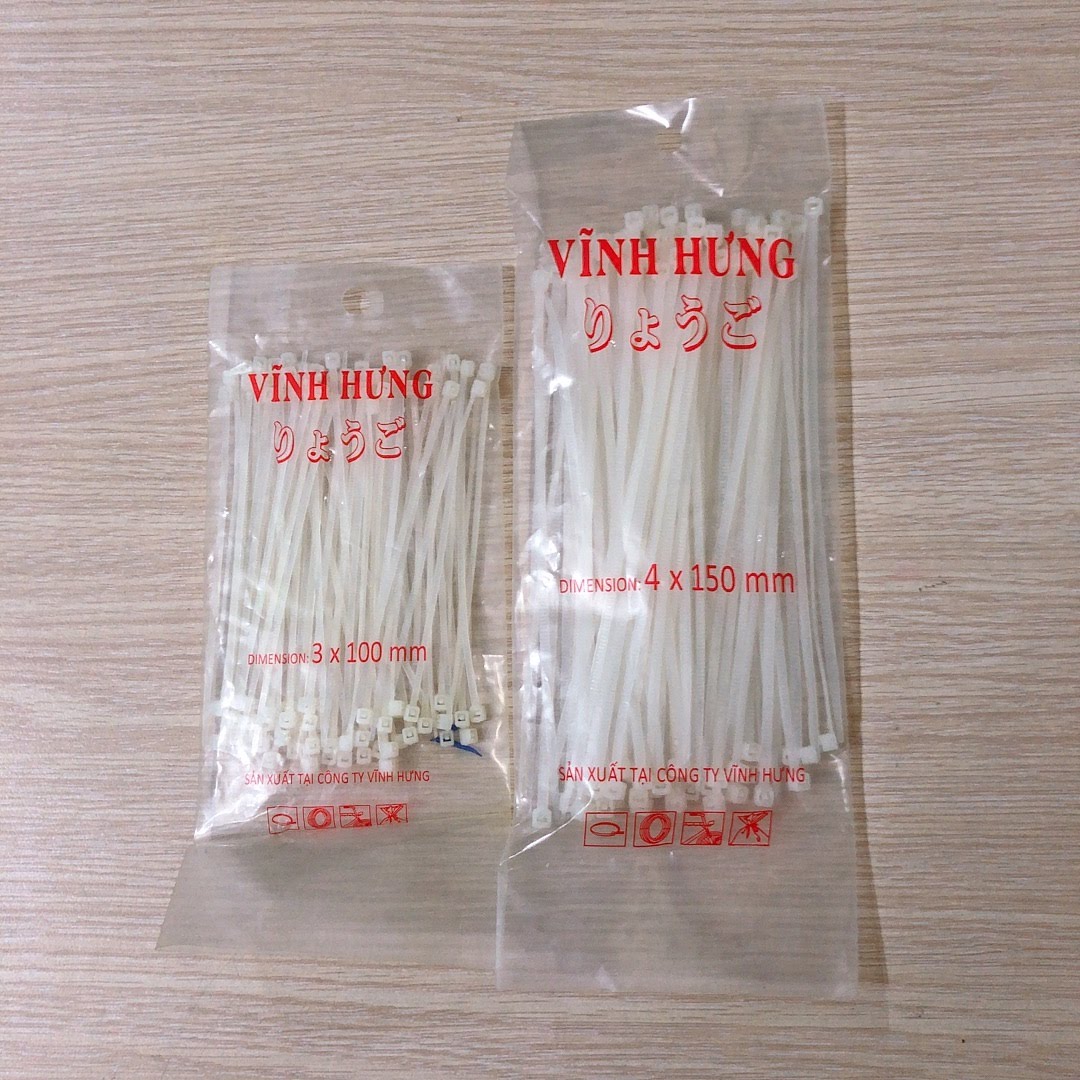 [HCM]Dây rút nhựa trắng bịch nhiều Size