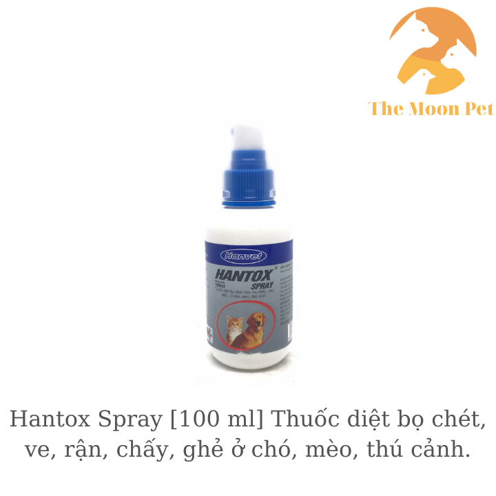 Hantox Spray Thuốc diệt bọ chét, ve, rận, chấy, ghẻ ở chó, mèo, thú cảnh
