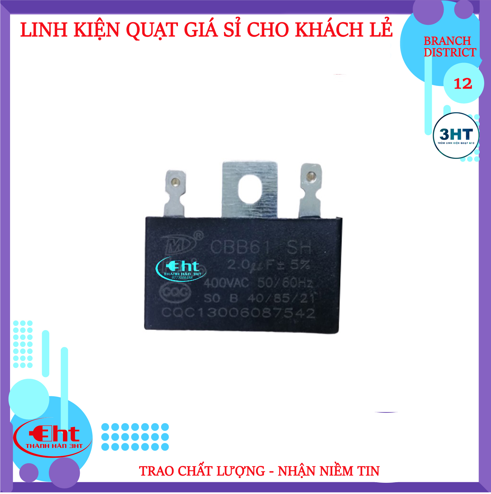 TỤ 1.5UF & 2UF CHO QUẠT