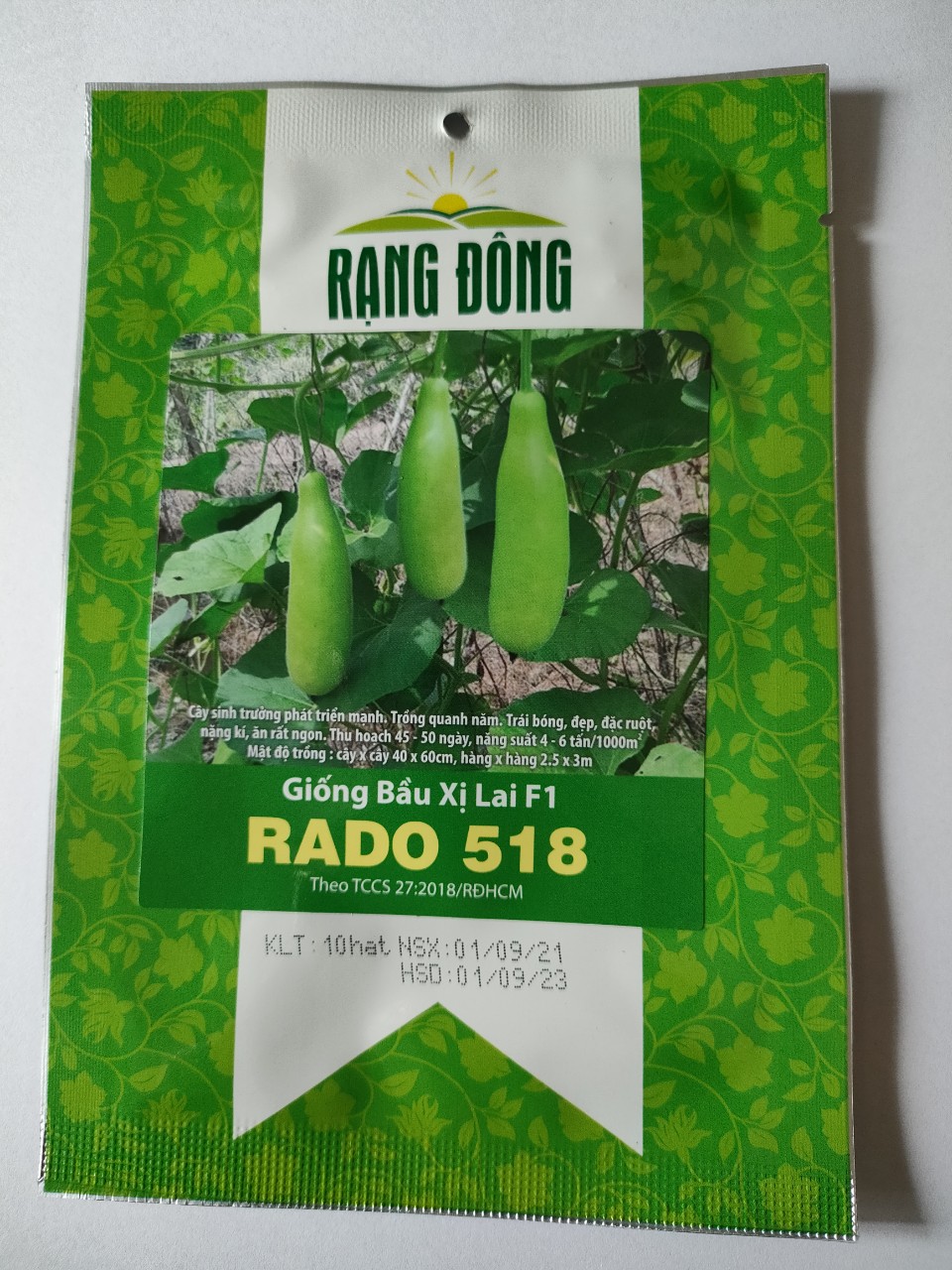 Hạt Giống Bầu Xị 518 Rạng Đông Gói 2Gram