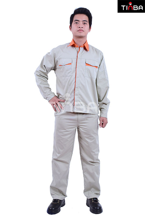 Bộ quần áo bảo hộ lao động kỹ sư ghi phối cam TINBA 04