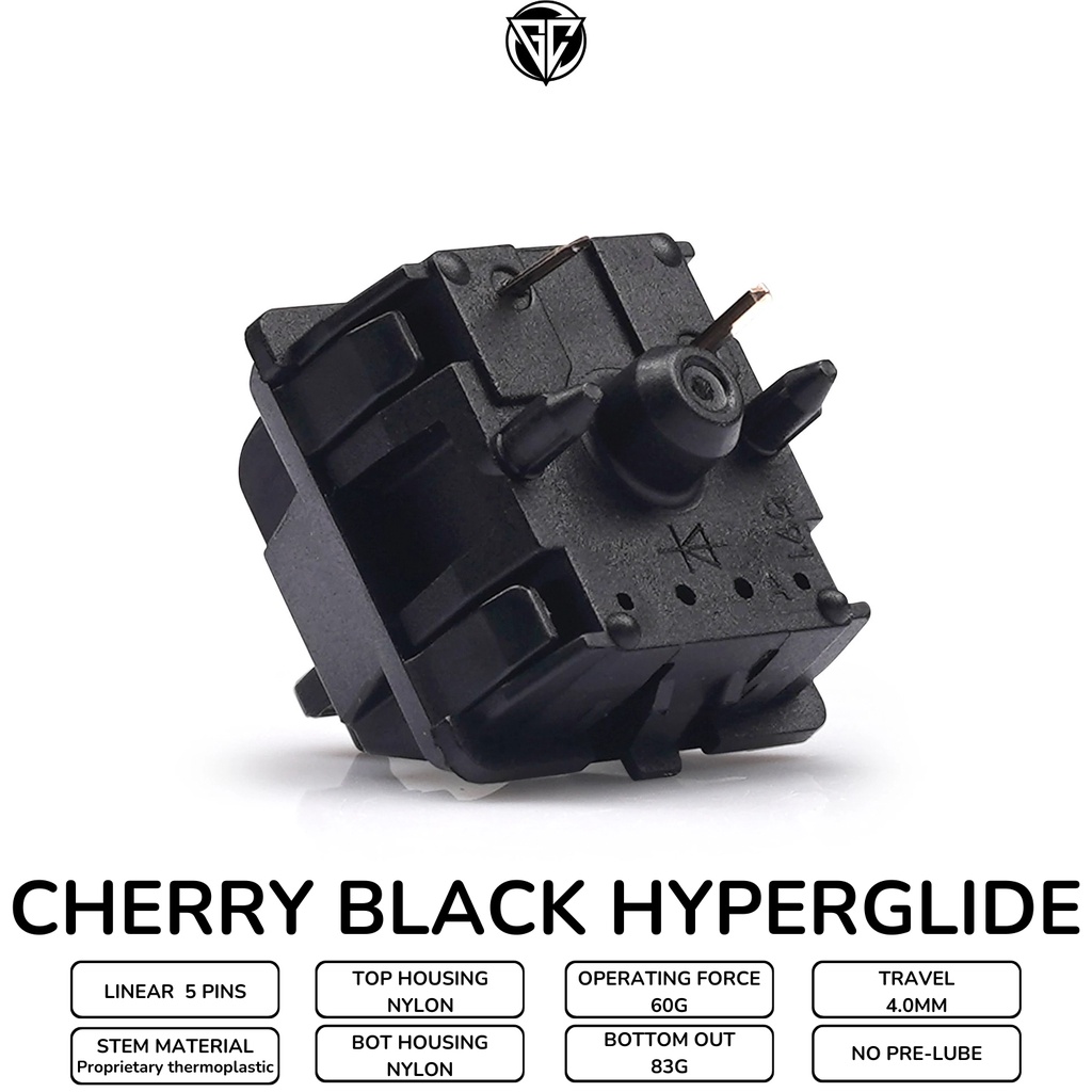 Cherry Black Hyperglide 5 pin Switch dùng cho bàn phím cơ