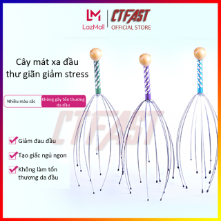 Dụng cụ massage đầu cầm tay CTFAST, giúp thư giãn, giảm stress, giảm đau đầu - Màu ngẫu nhiên thumbnail