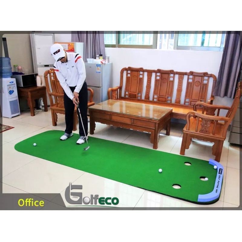 Golf Putting Mat - 3-Hole Putting Practice Mat