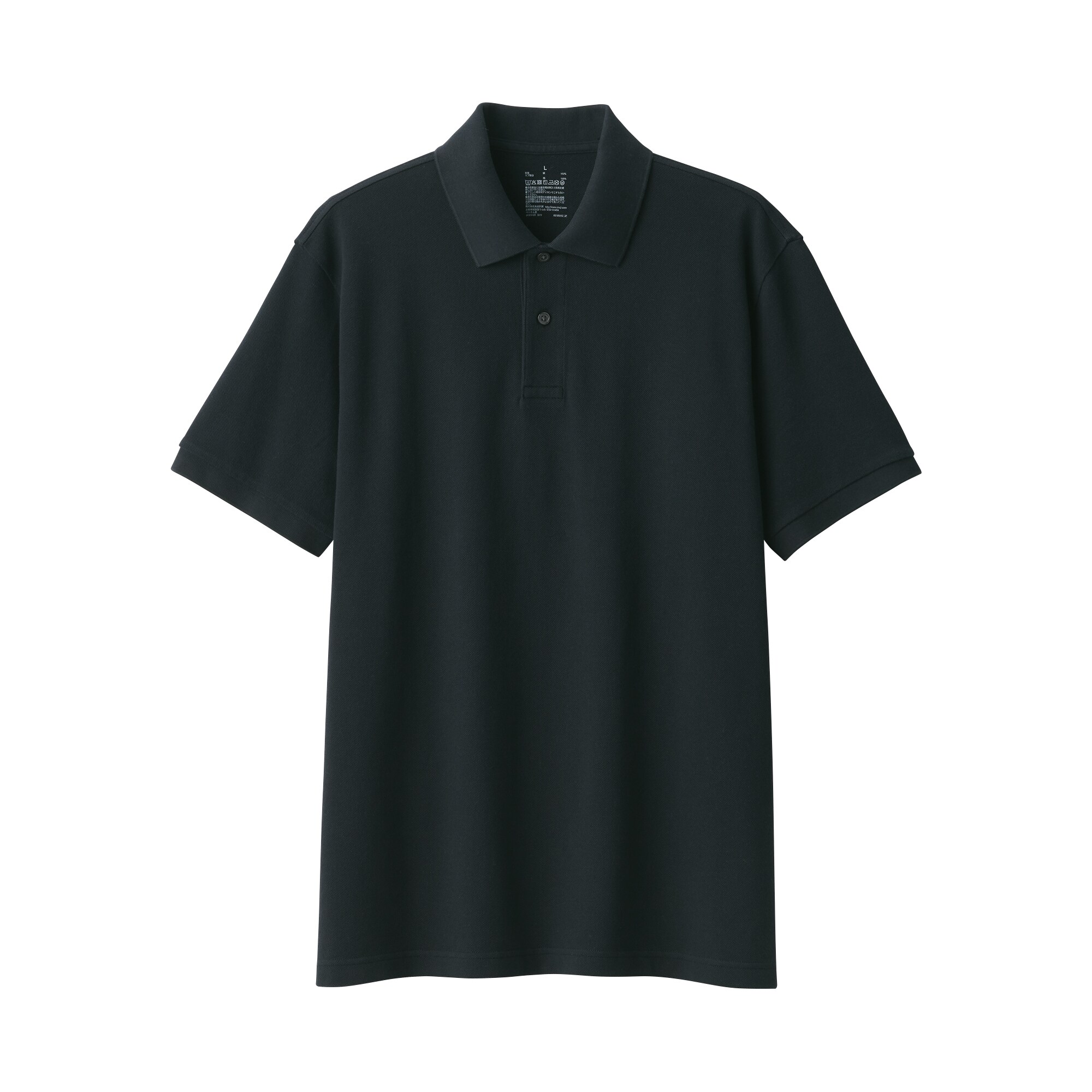Áo polo vải pique washed muji