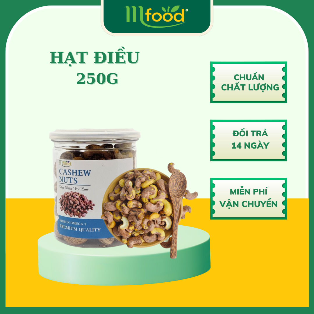 [HCM]Hạt Điều Bình Phước Mfood Hũ 250gr ( Loại A Cồ)