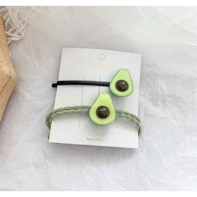 Bộ thun cột tóc hình trái bơ