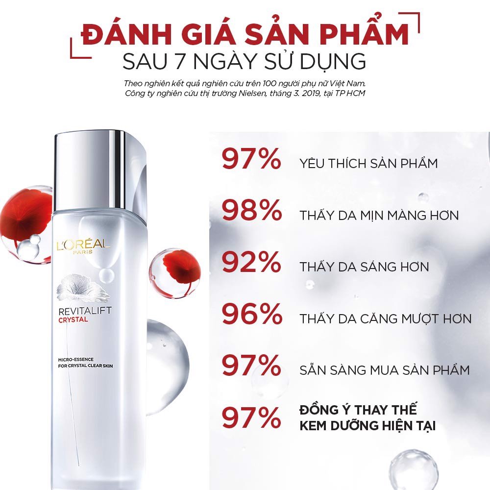 [CHÍNH HÃNG] Dưỡng Chất Căng Mướt Da L'Oreal Paris Crystal Micro Essence