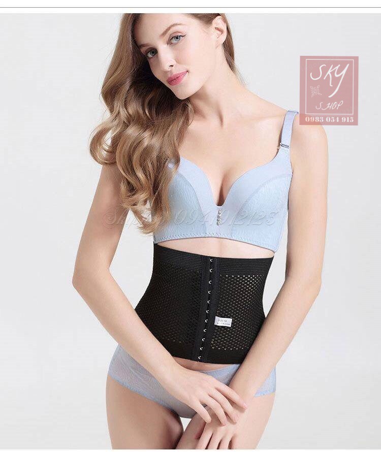 Đai nịt bụng sau sinh 3 nấc móc cài định hình eo thon gọn
