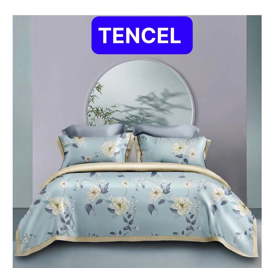 Ga trải giường - Drap Tencel lụa 60s không áo gối -đủ mẫu