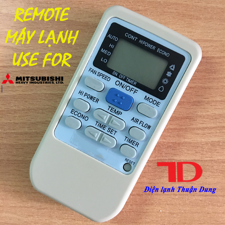 Remote, điều khiển dành cho máy lạnh mitsubishi heavy - điện lạnh thuận dung