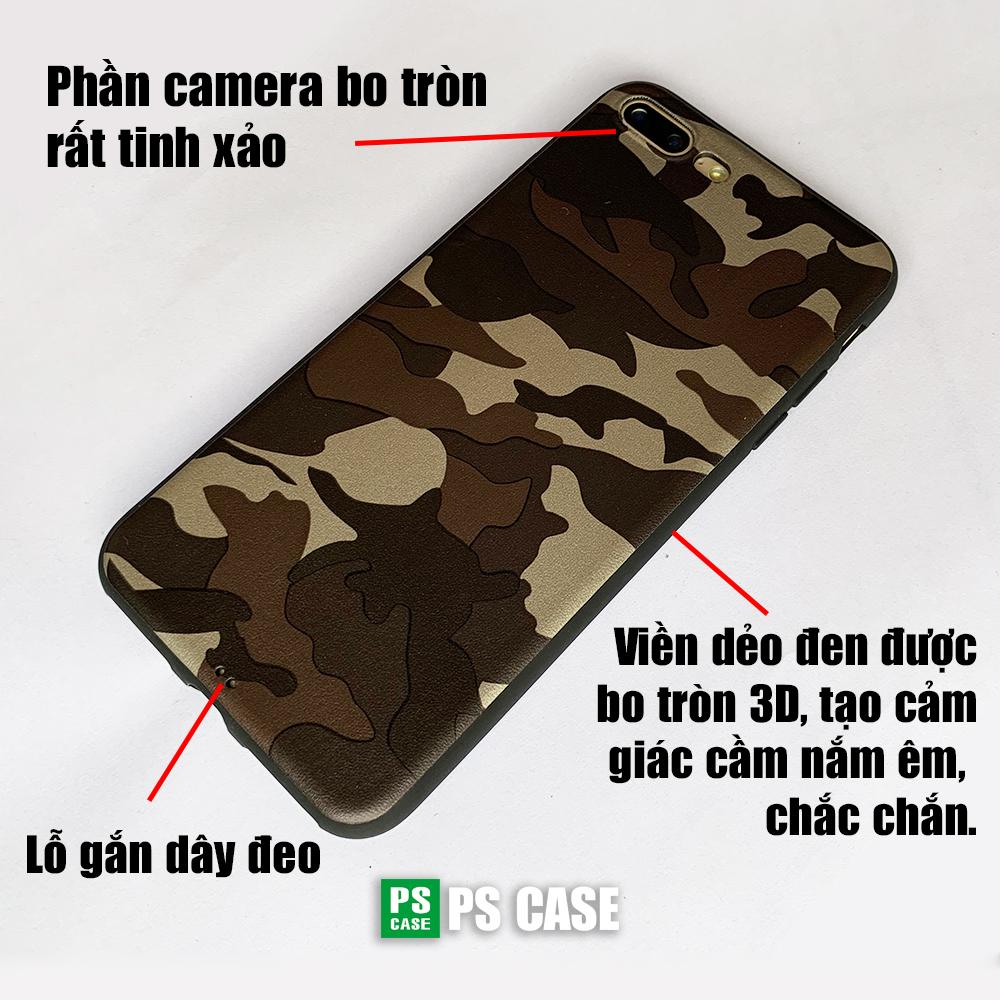 (Màu nâu) Ốp lưng camo iPhone 7 Plus / iPhone 8 Plus dẻo toàn phần - PS Case phân phối