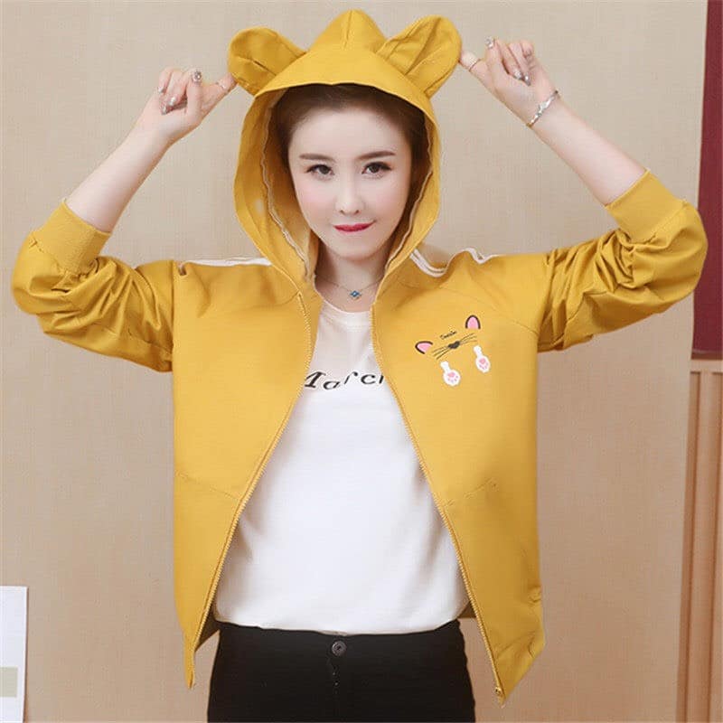 [HCM]Áo khoác dù nón có tai dễ thuong- Có ảnh thật