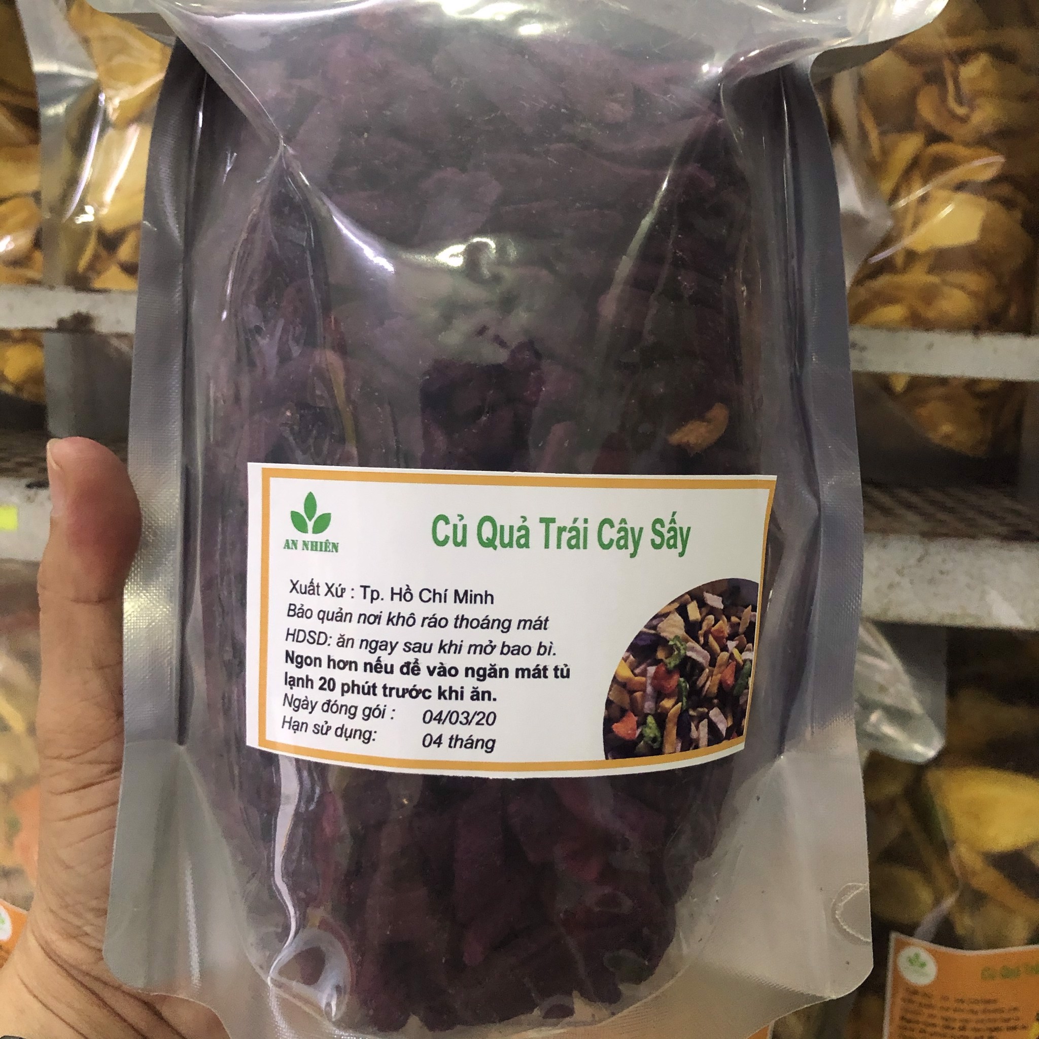 1kg Khoai Lang Tím Sấy Hàng Vụn