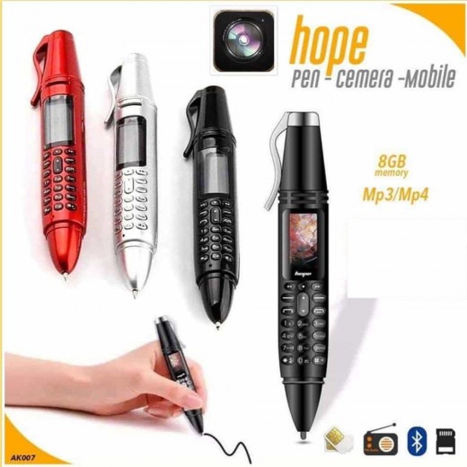 Điện thoại siêu nhỏ hình cây bút ak007 có 2 sim