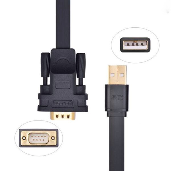 Cáp Usb To Com (Rs232) Dài 2M Cáp Dẹt Ugreen 20218