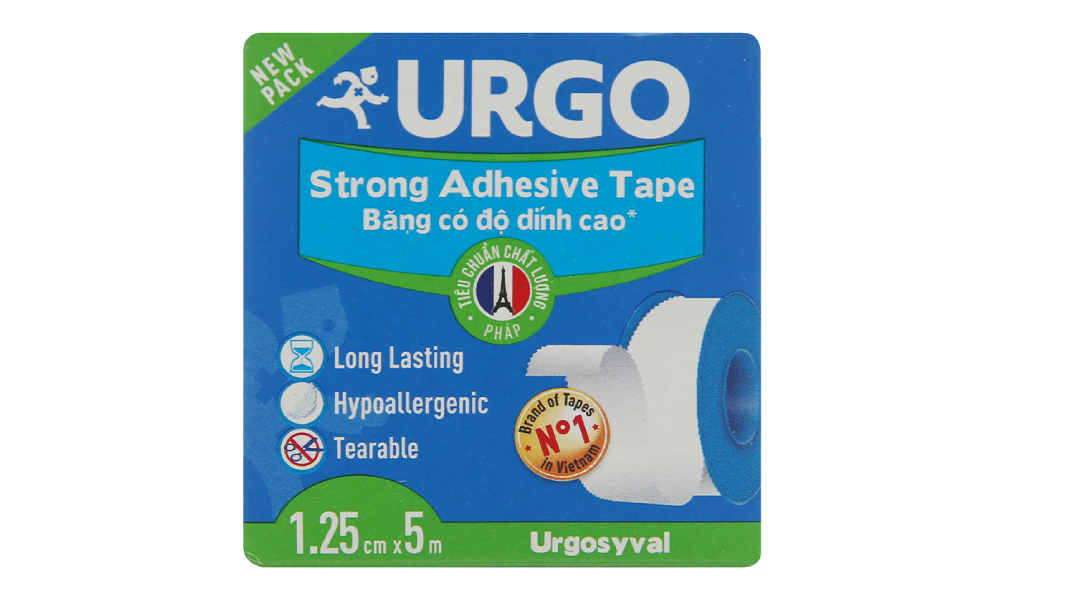 Băng keo lụa có độ dính cao Urgosyval 1.25cm x 5m