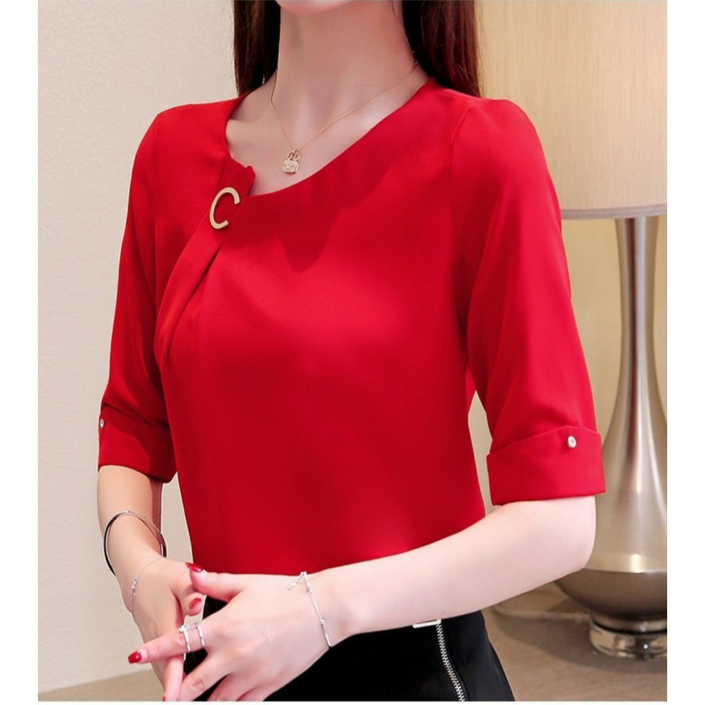 [HCM]ÁO KIỂU TAY LỠ CỔ CÁCH ĐIỆU