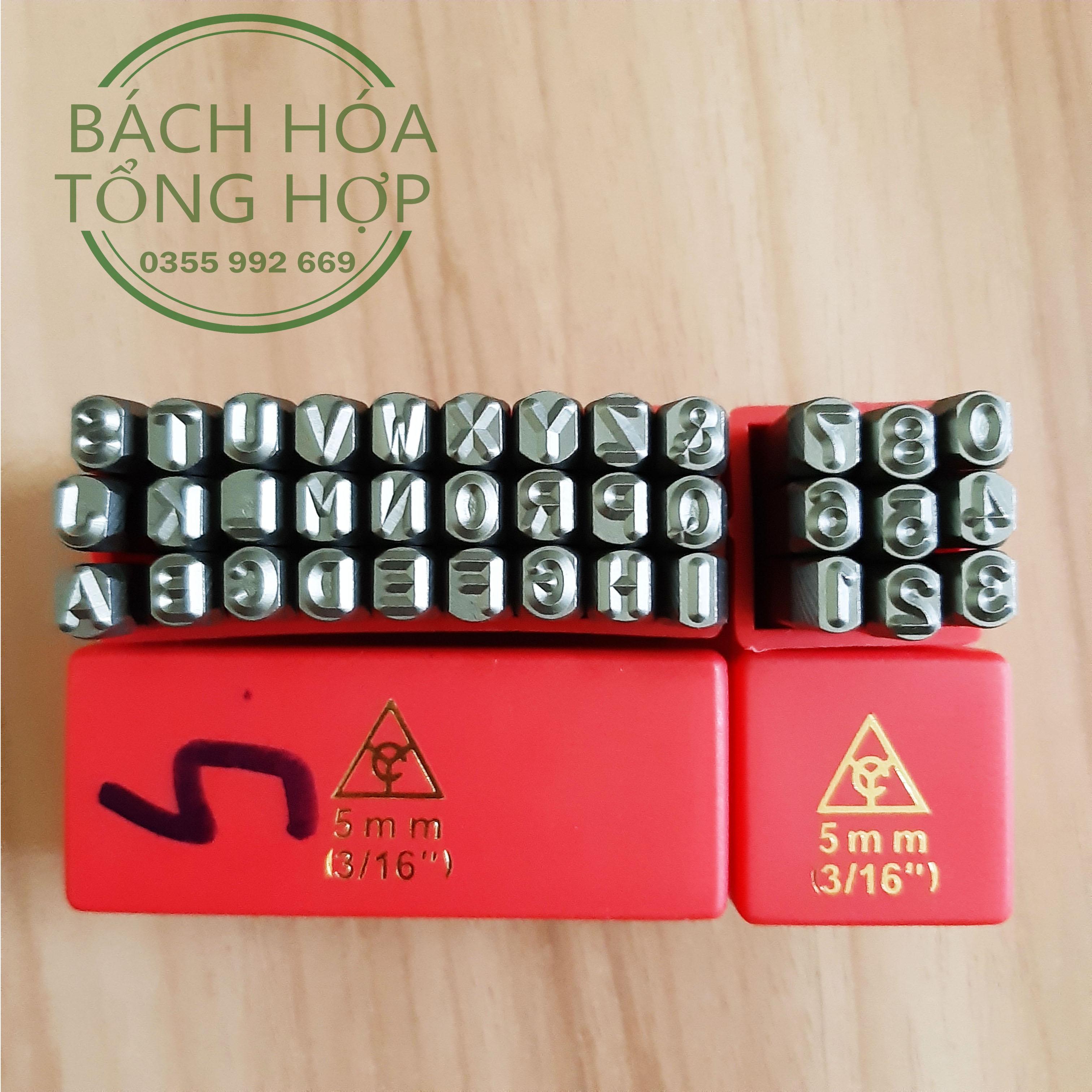 Bộ đột chữ và số 5mm chuyên dụng