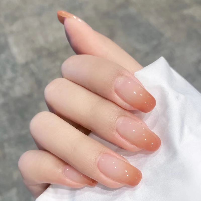 Set 24 Móng Tay Giả Trơn Màu Đỏ Lì