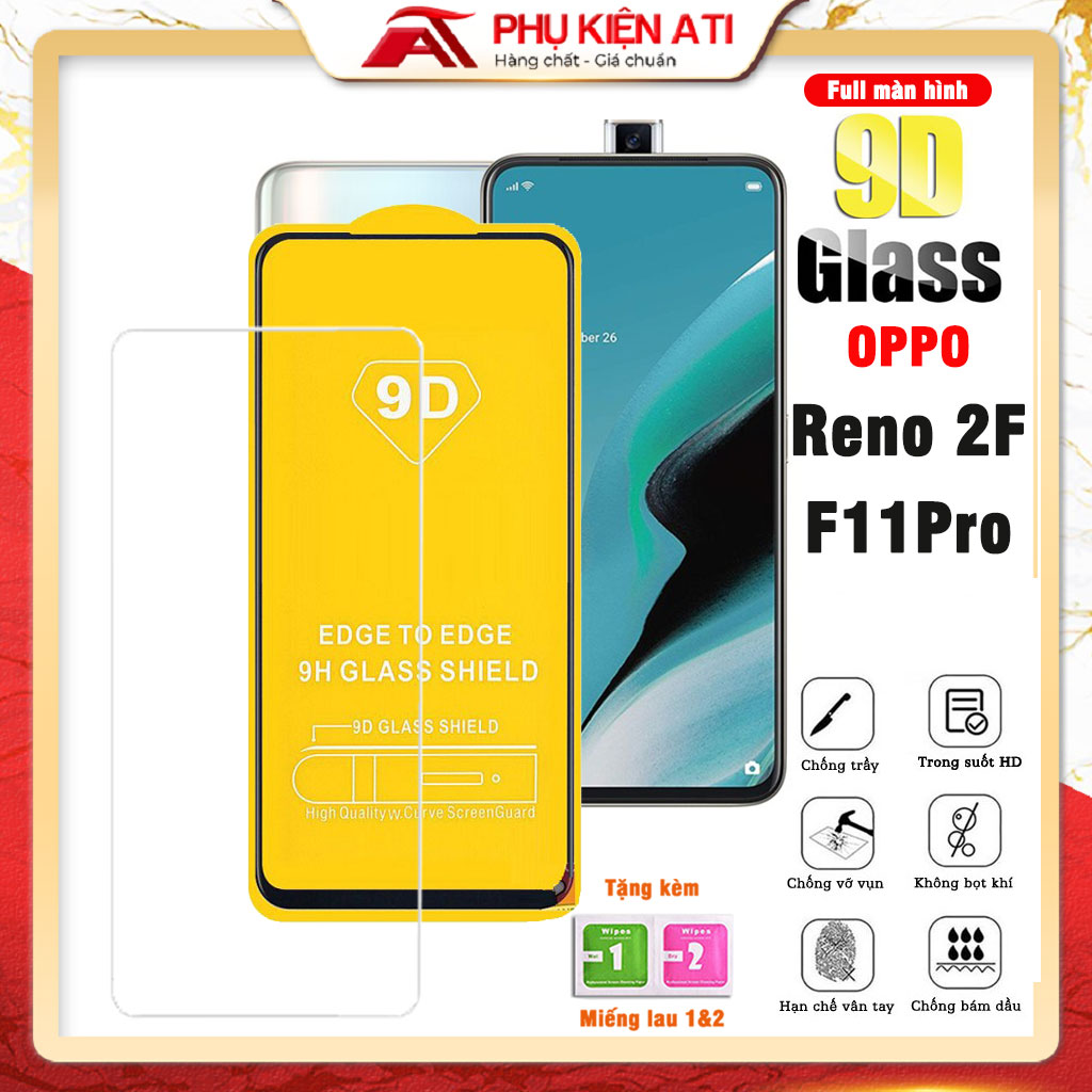 Tempered glass for OPPO F11 pro/Oppo Reno 2F-full screen 9D and not in full transparent-accessories ATI