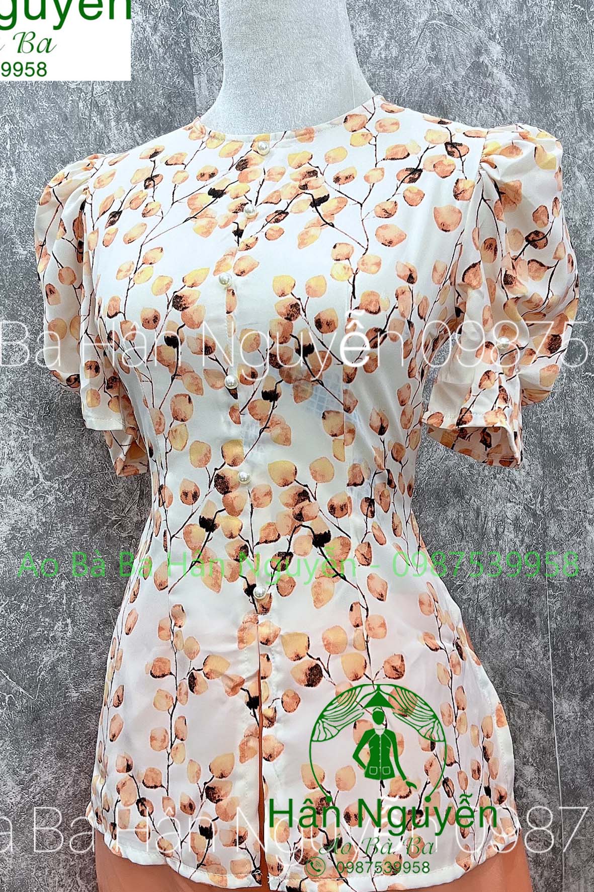(Áo Lẻ) ÁO BÀ BA TAY PHỒNG BÍ