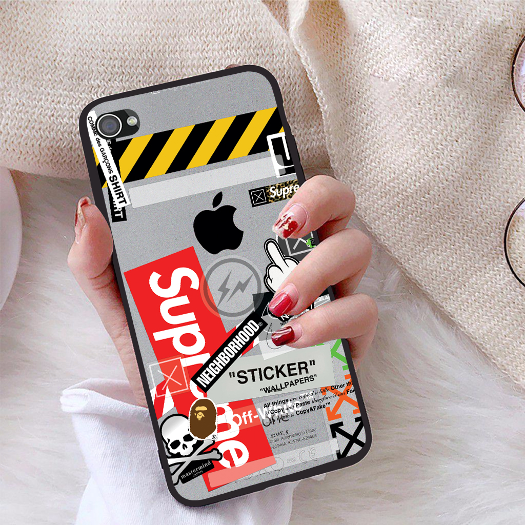 [HCM]Ốp lưng iCase dành cho iPhone 4 viền dẻo TPU BST Sắc Màu Rực Rỡ