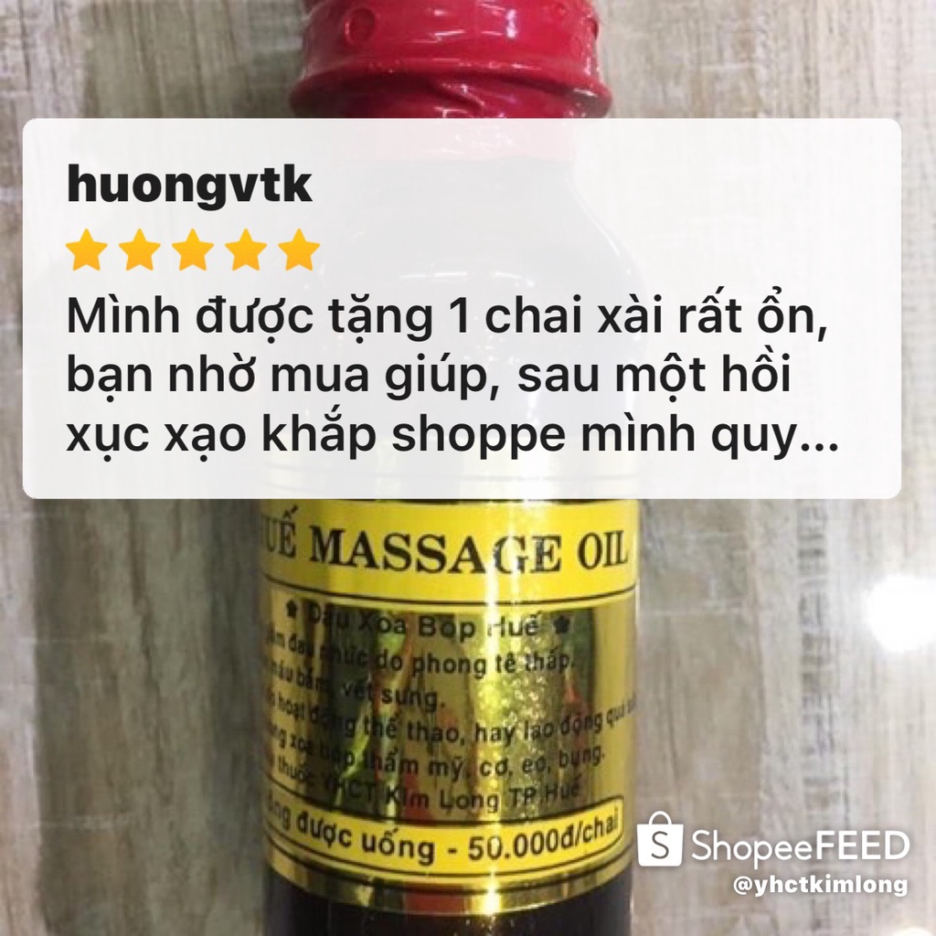 Dầu Massage Huế Kim Long Chính Hãng ( 1 Chai)