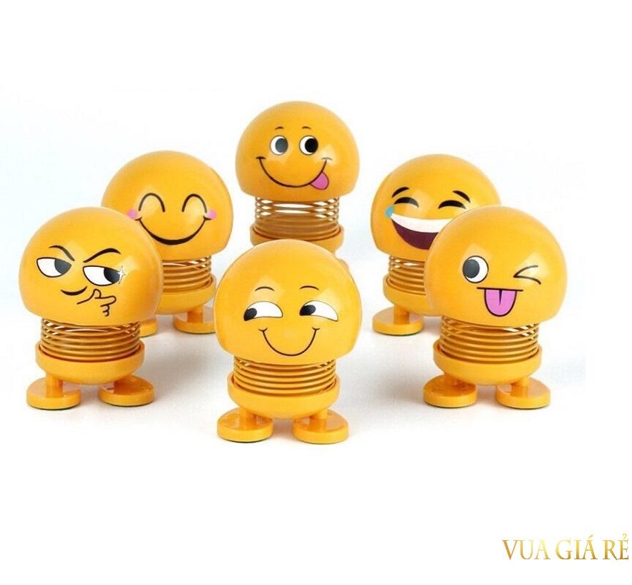 Combo 6 Thú Nhún Emoji Con Lắc Lò Xo Trang Trí Vui Nhộn (Giao mẫu ngẫu nhiên)