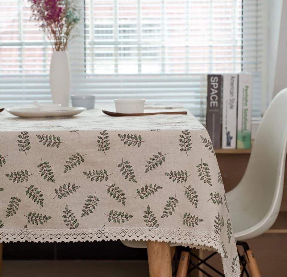 [HCM]VẢI BỐ/VẢI CANVAS HỌA TIẾT CHÙM LÁ