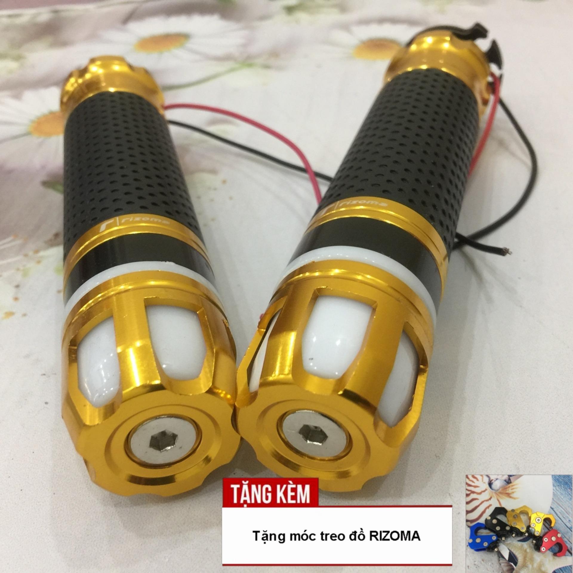[TẶNG MÓC TREO ĐỒ] Bao tay gù RIZOMA có đèn Led độ xe siêu chất G71 (màu vàng)