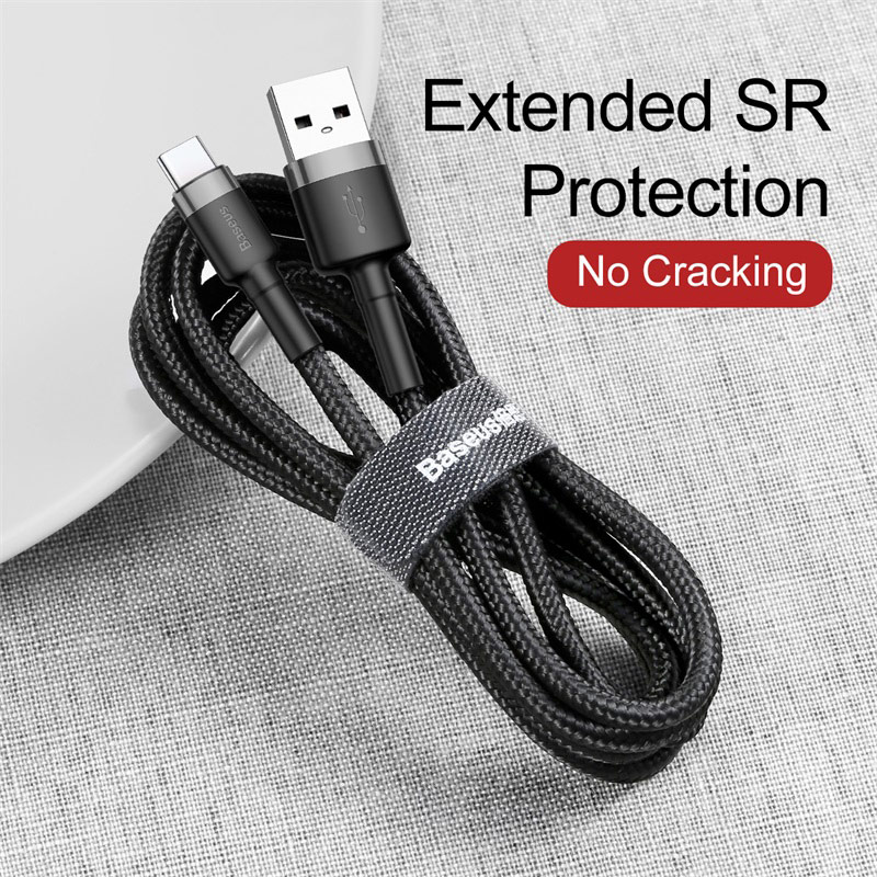 [USB => Type C] - Dây cáp sạc nhanh  Baseus đầu USB => Type C 3A