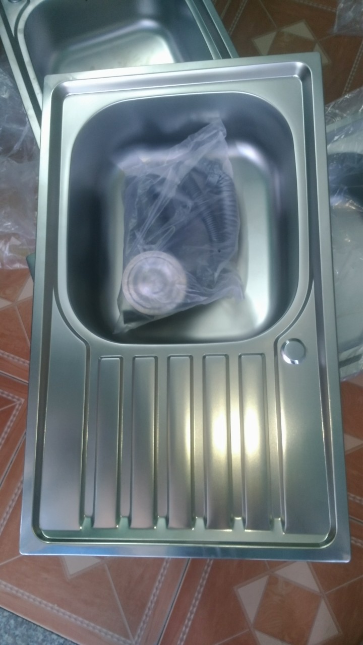 [HCM]CHẬU INOX 1 HỘC1 CÁNH  75*45*23.ĐÃ CÓ BỘ XẢ